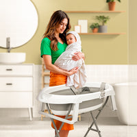 Folding bathtub with legs and Luigi reducer