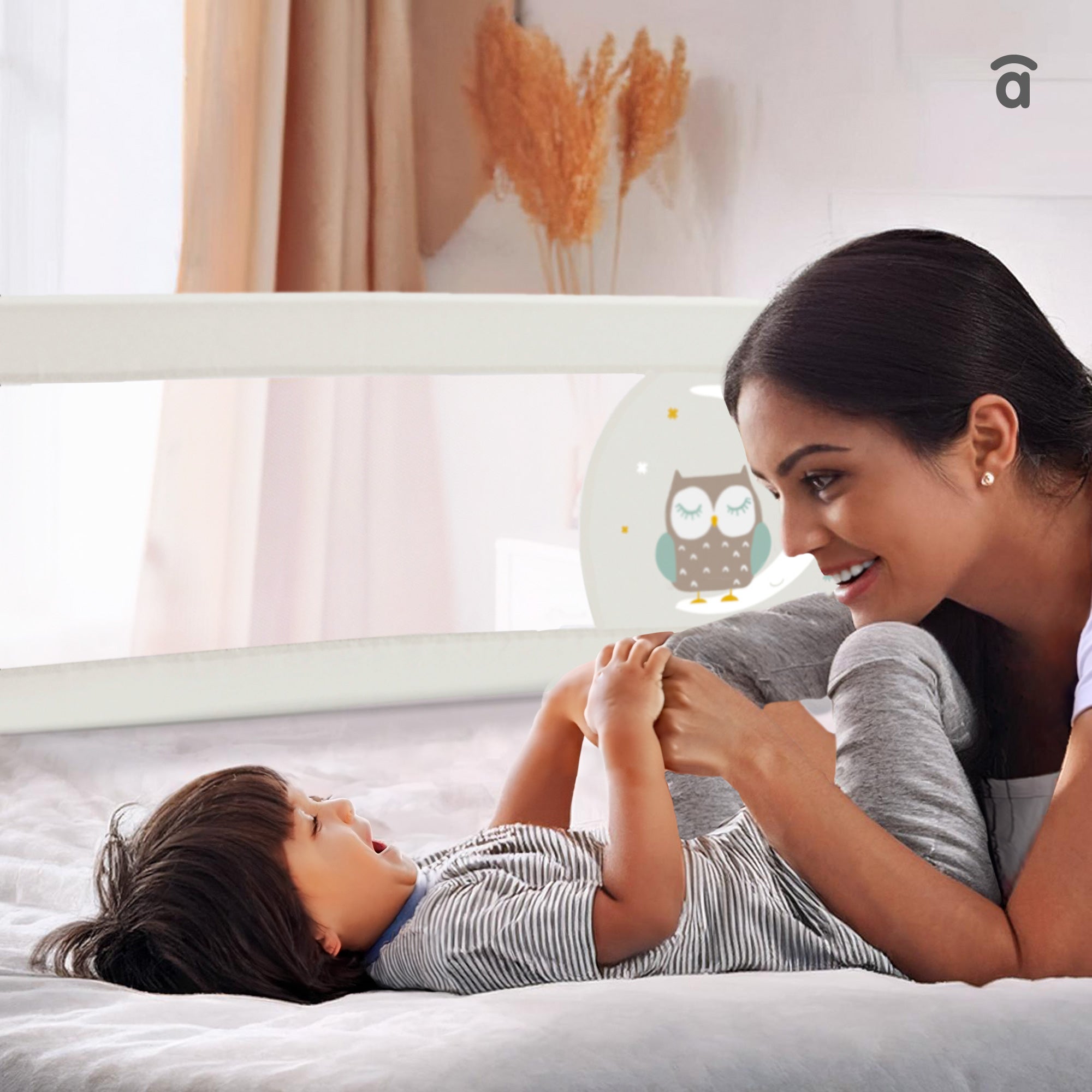 150cm 2-1 Bed Barrier for Nest or Standard Bed Gray Bunny