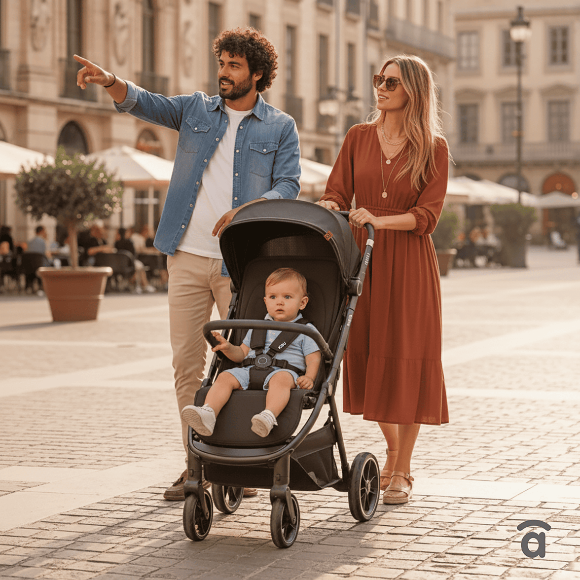 Kibu black stroller