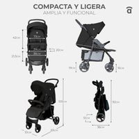 Silla de paseo América 3 negro