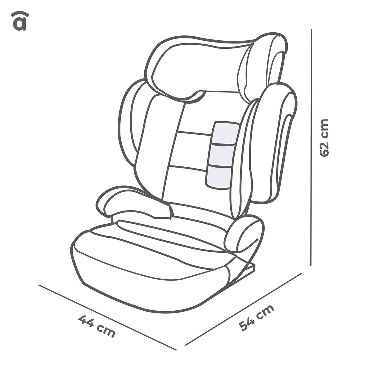 I-Size Poe Fix Gray Car Seat