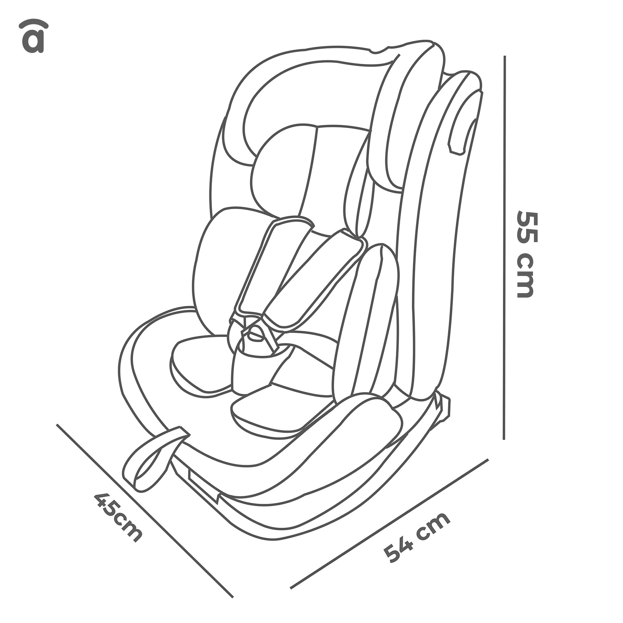 Protocare Black Car Seat