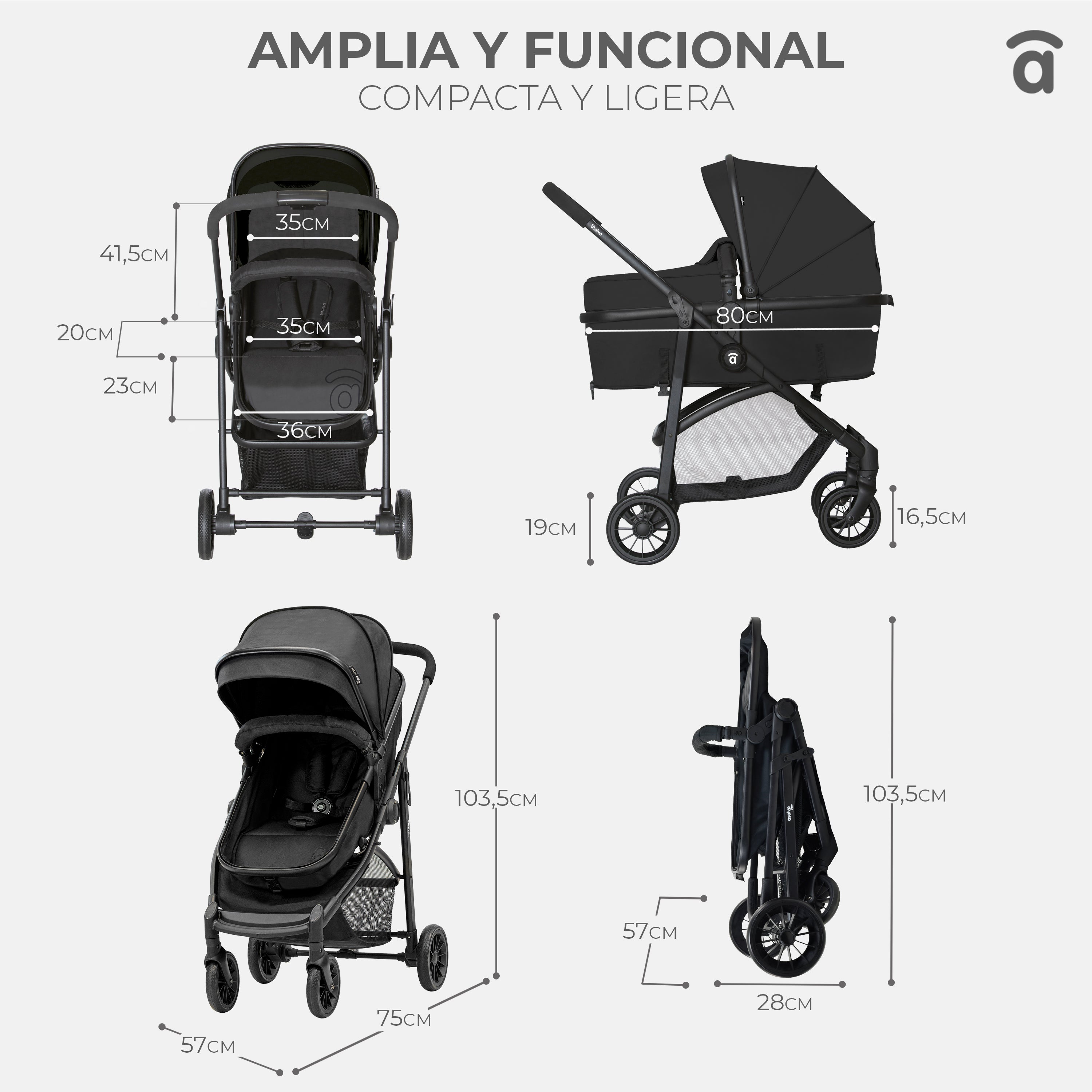 Gray Biarritz Convertible Trio