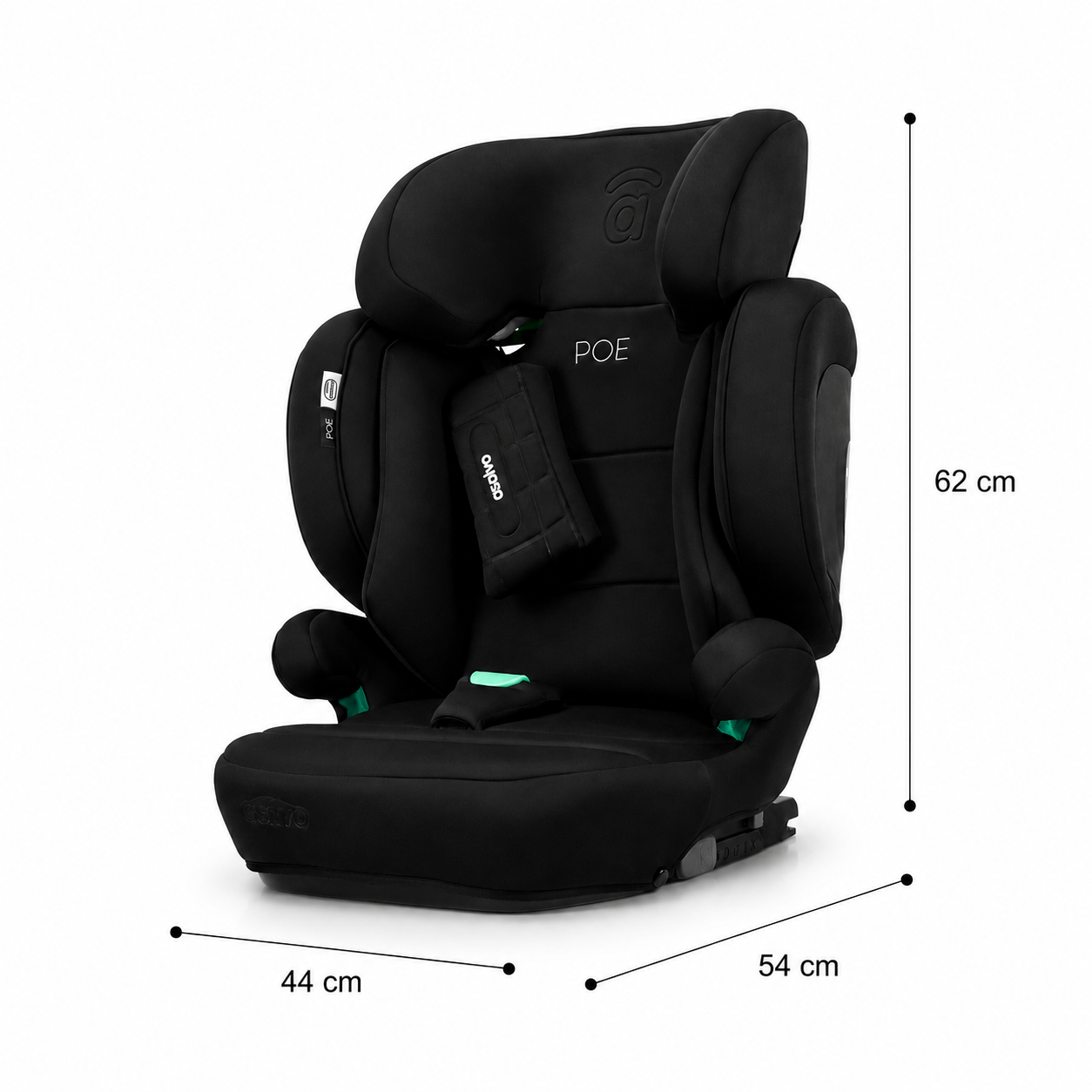 Assento de carro preto I-Size Poe Fix