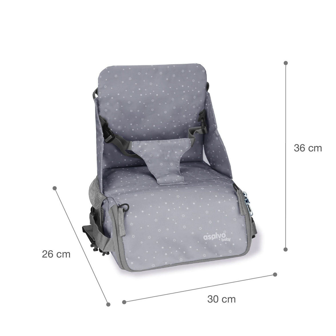 Trona de viaje - Bolso Hummus Estrellas Gris