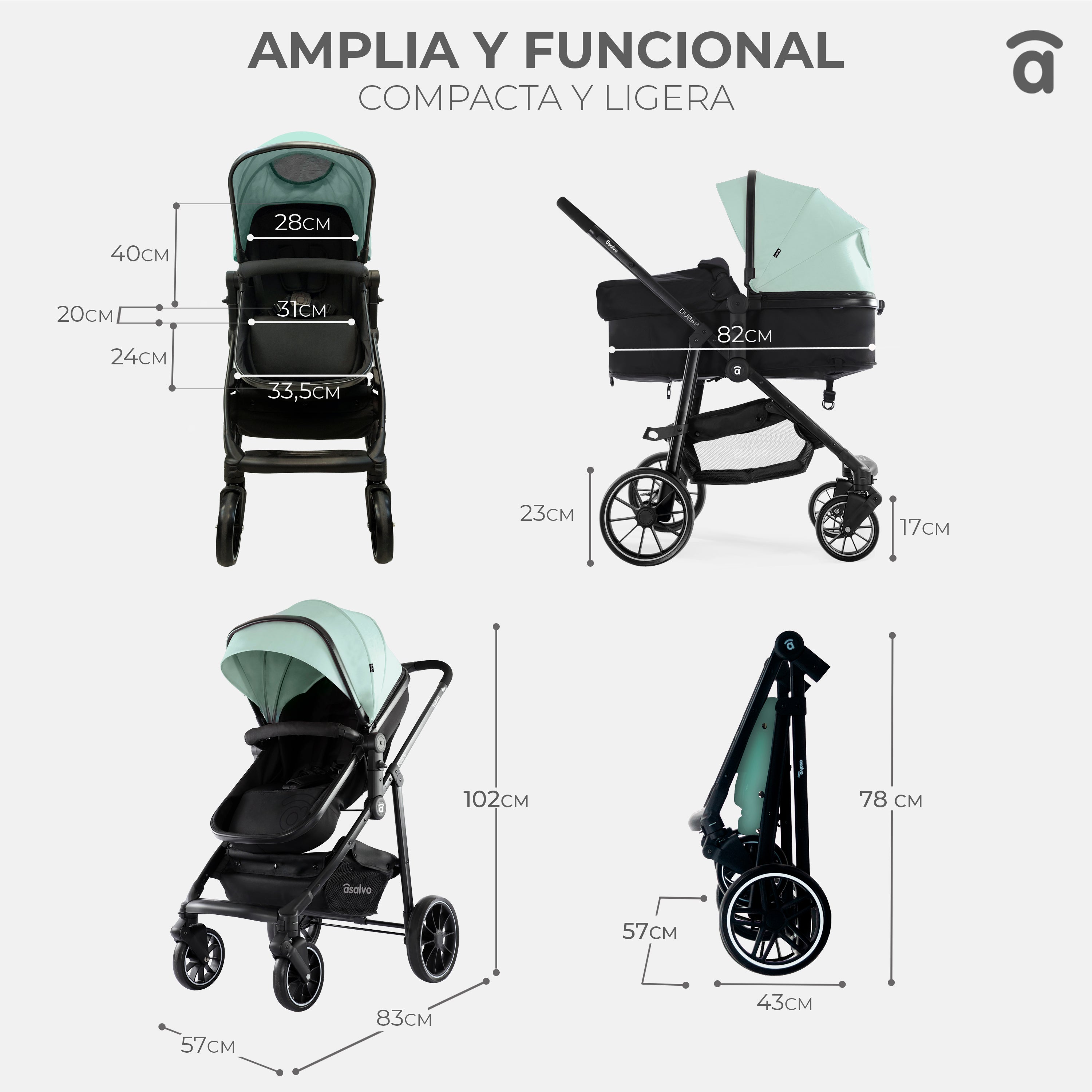 Dubai Convertible Trio 2 Olive