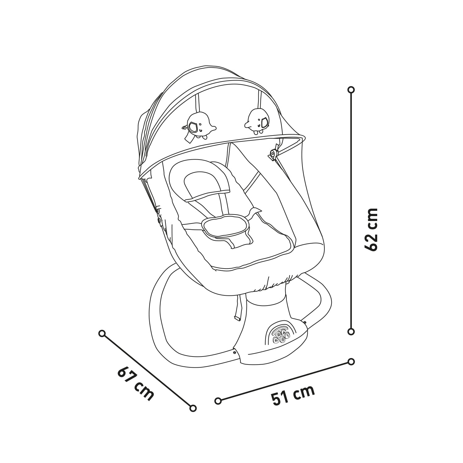 Kahlo Gray Rocking Hammock