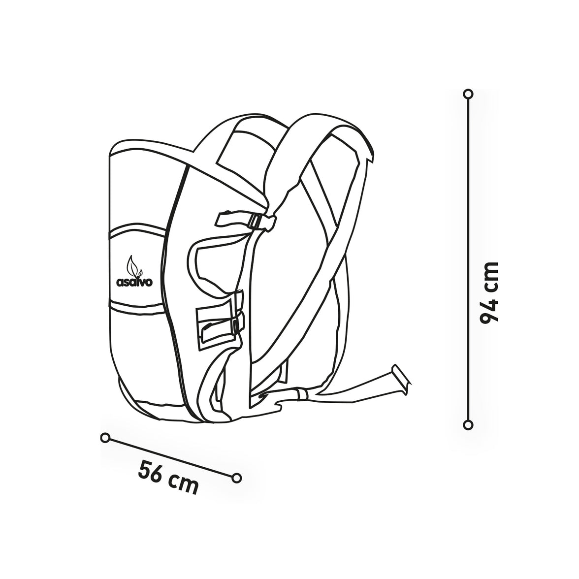 Gray Melange Baby Carrier Backpack