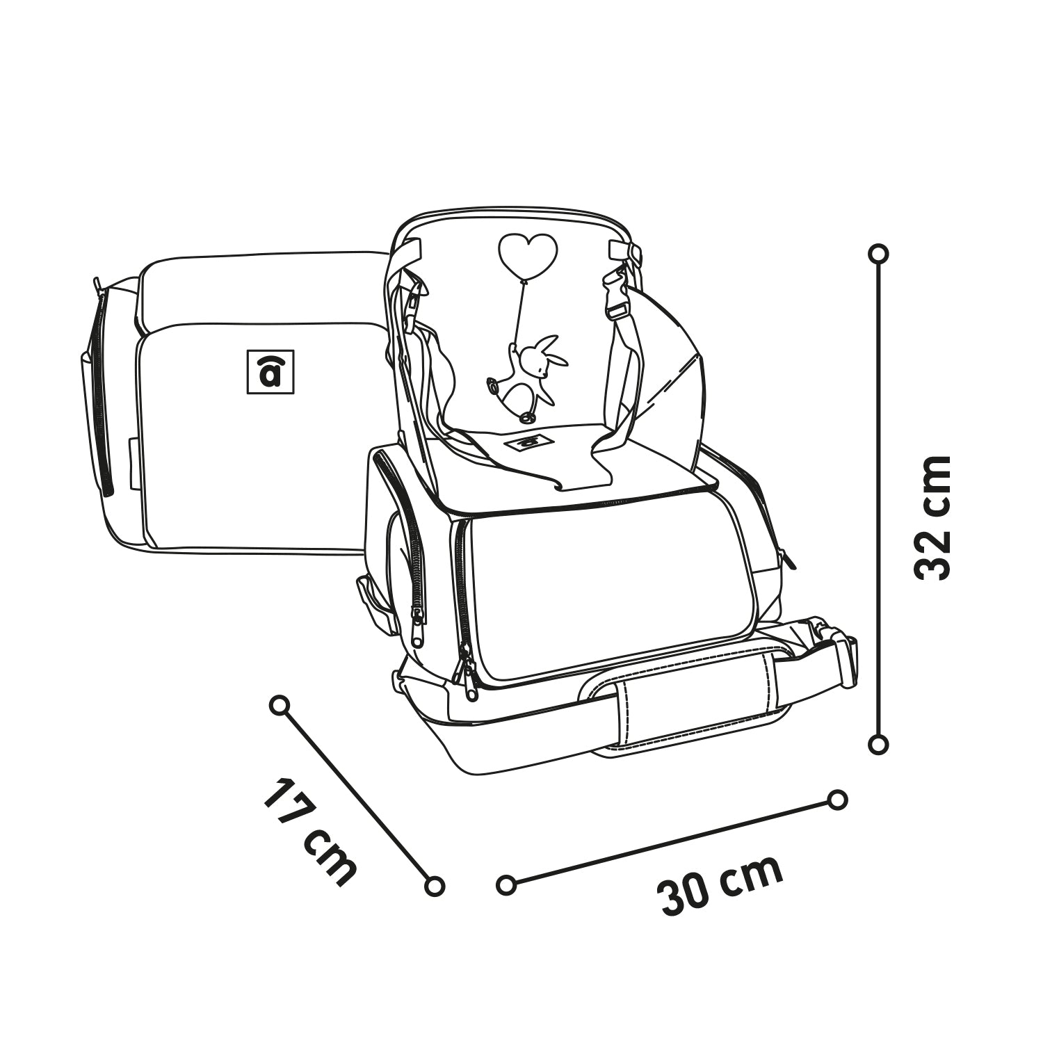 Travel Highchair - Gray Sushi Bag