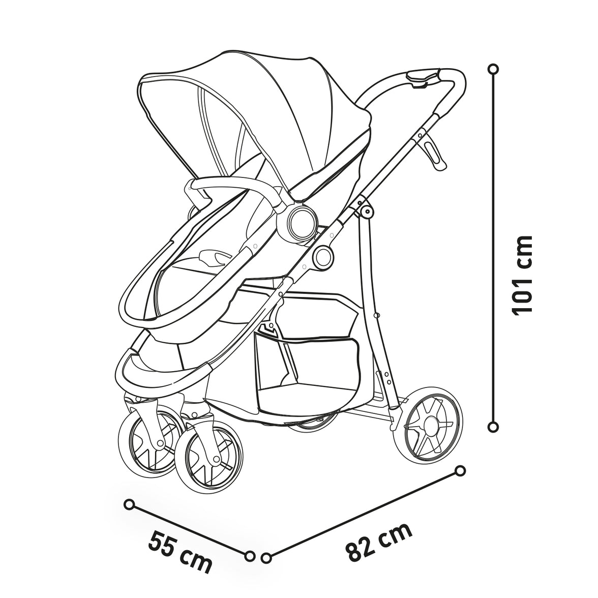 Porto Anthracite Convertible Trio
