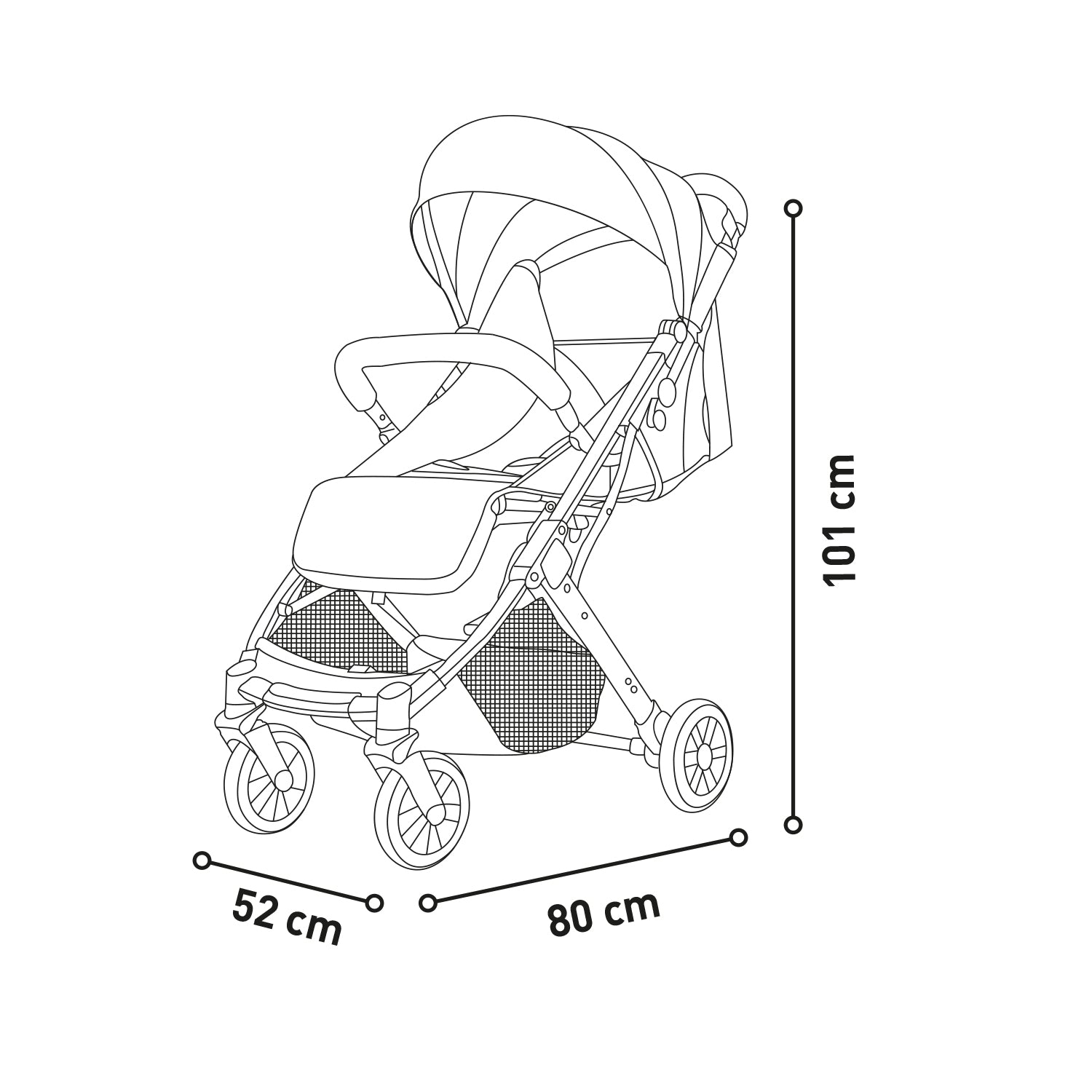 Kubic 2 Gray Stroller