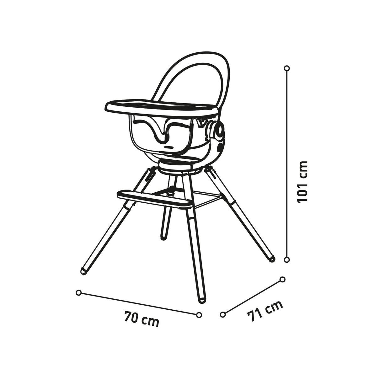 Adriá Wooden High Chair