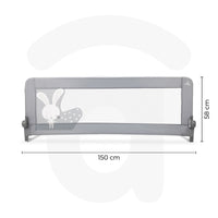 150cm 2-1 Bed Barrier for Nest or Standard Bed Gray Bunny