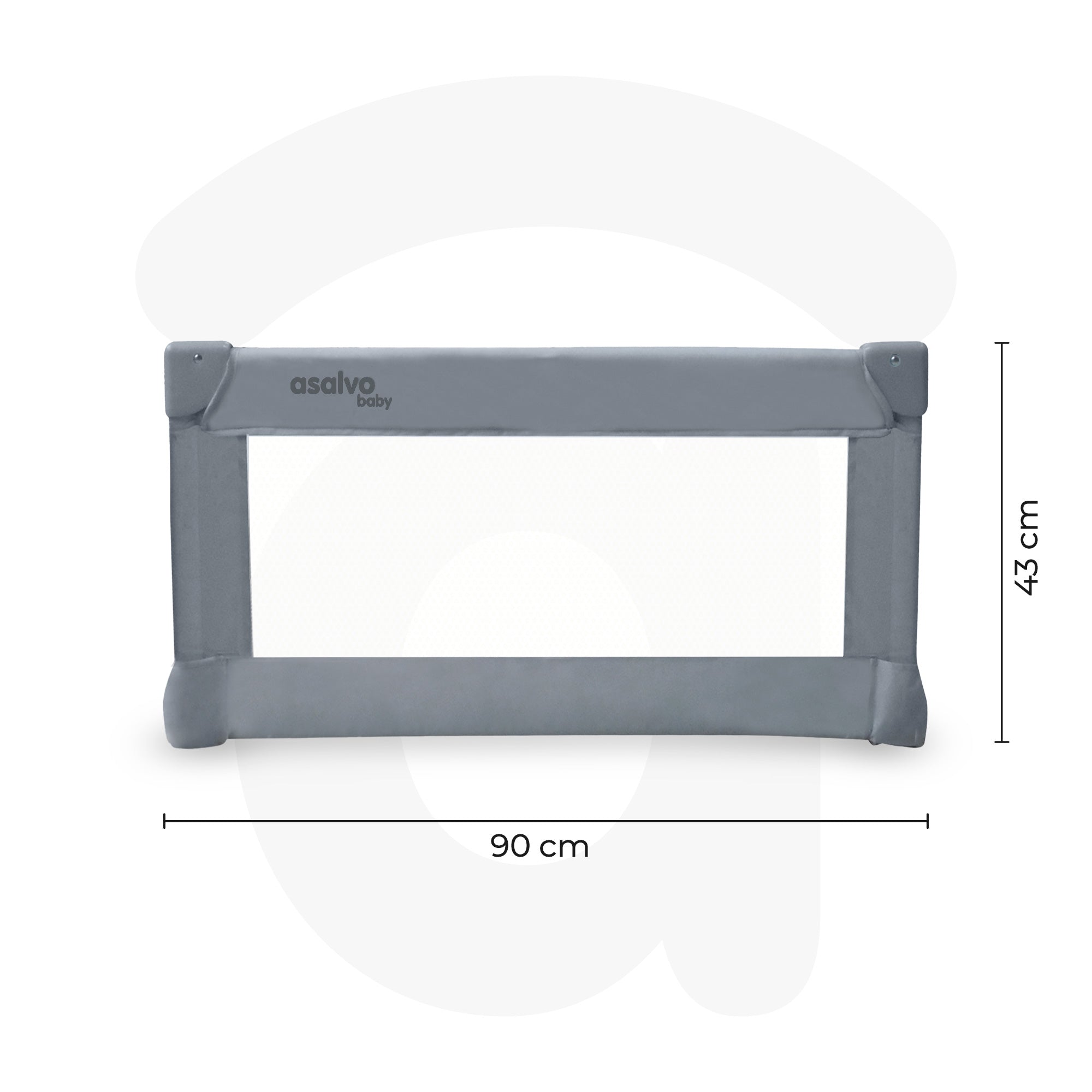 90cm Barrier for Standard Gray Bed