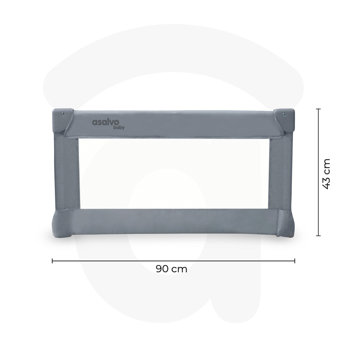 90cm Barrier for Standard Gray Bed
