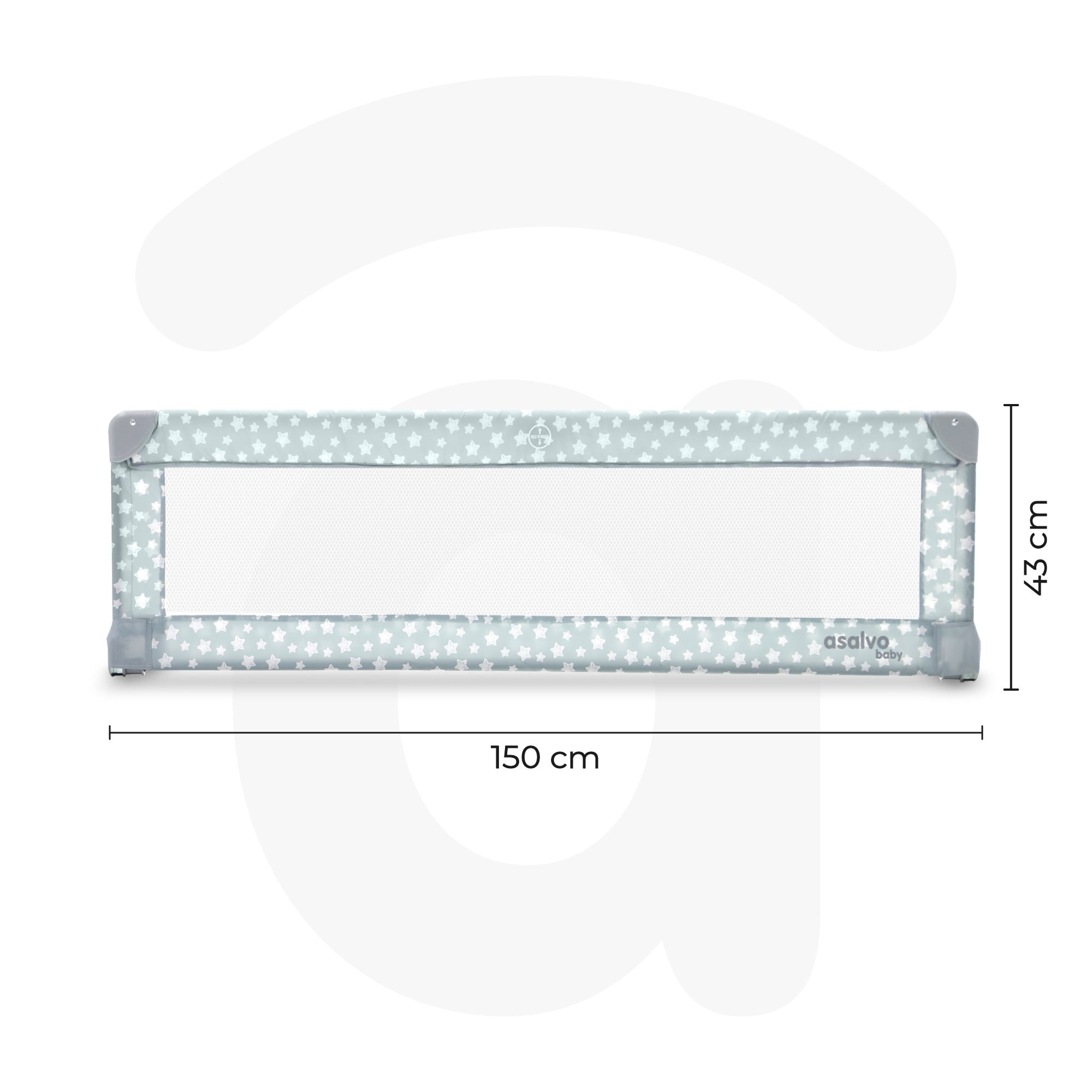 150cm Bed Barrier for Standard Gray Stars Bed