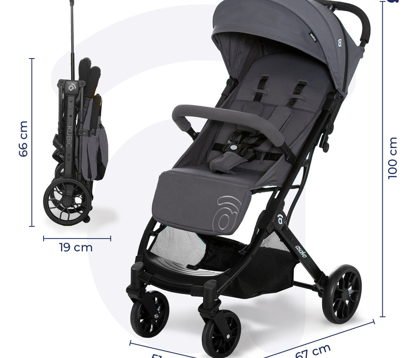 asalvo travel stroller Kubic 2 Gray Stroller