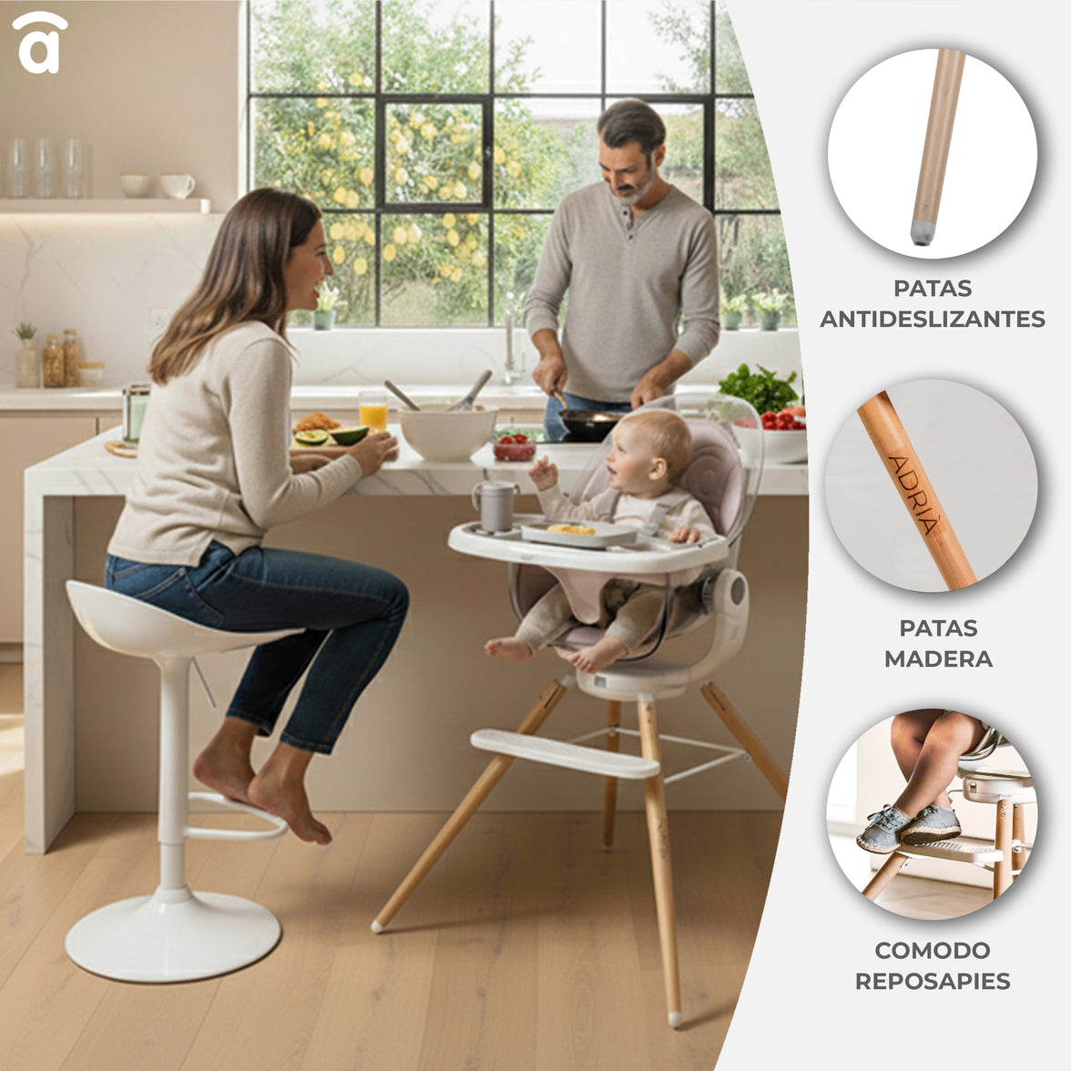 Adriá Wooden High Chair
