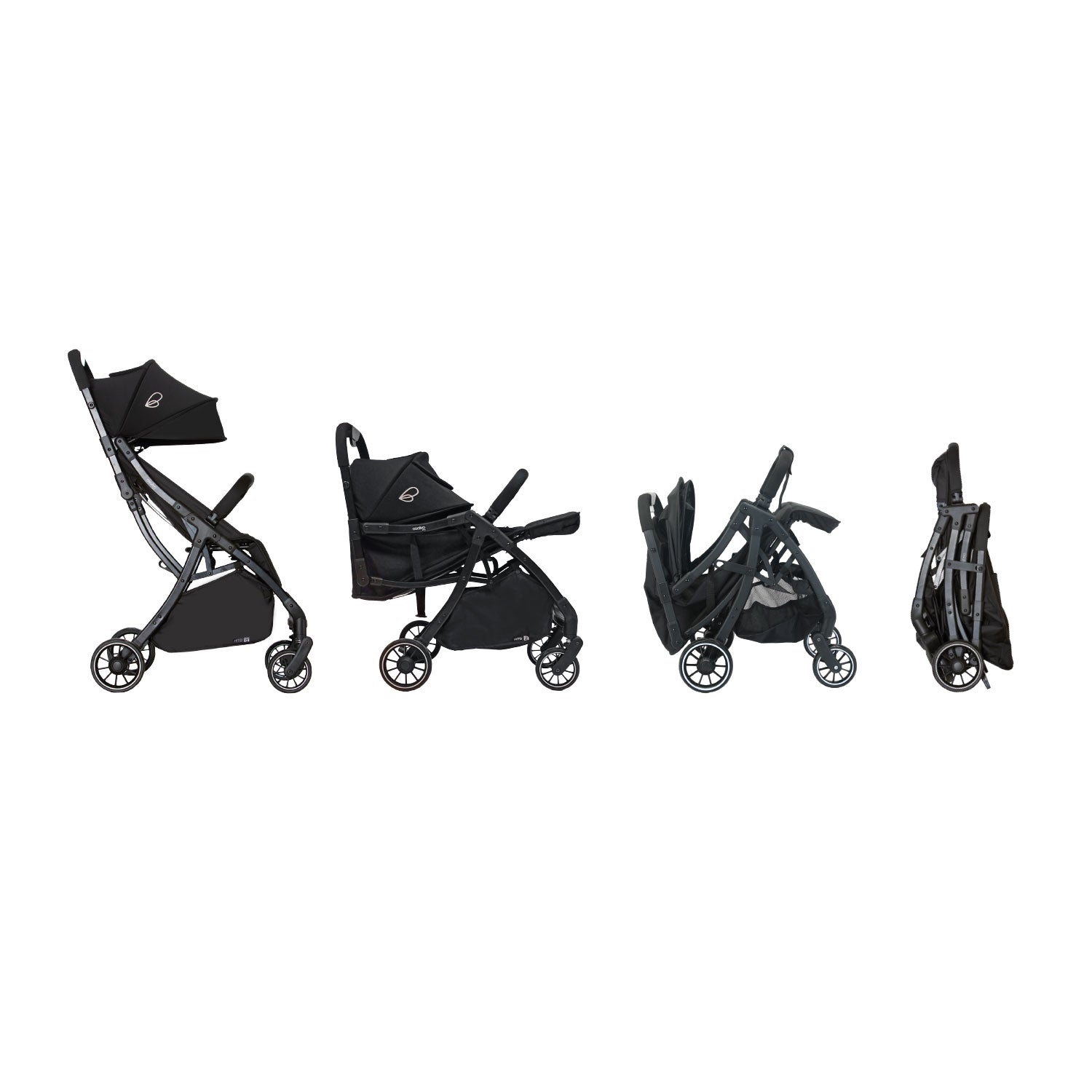 Hito black stroller