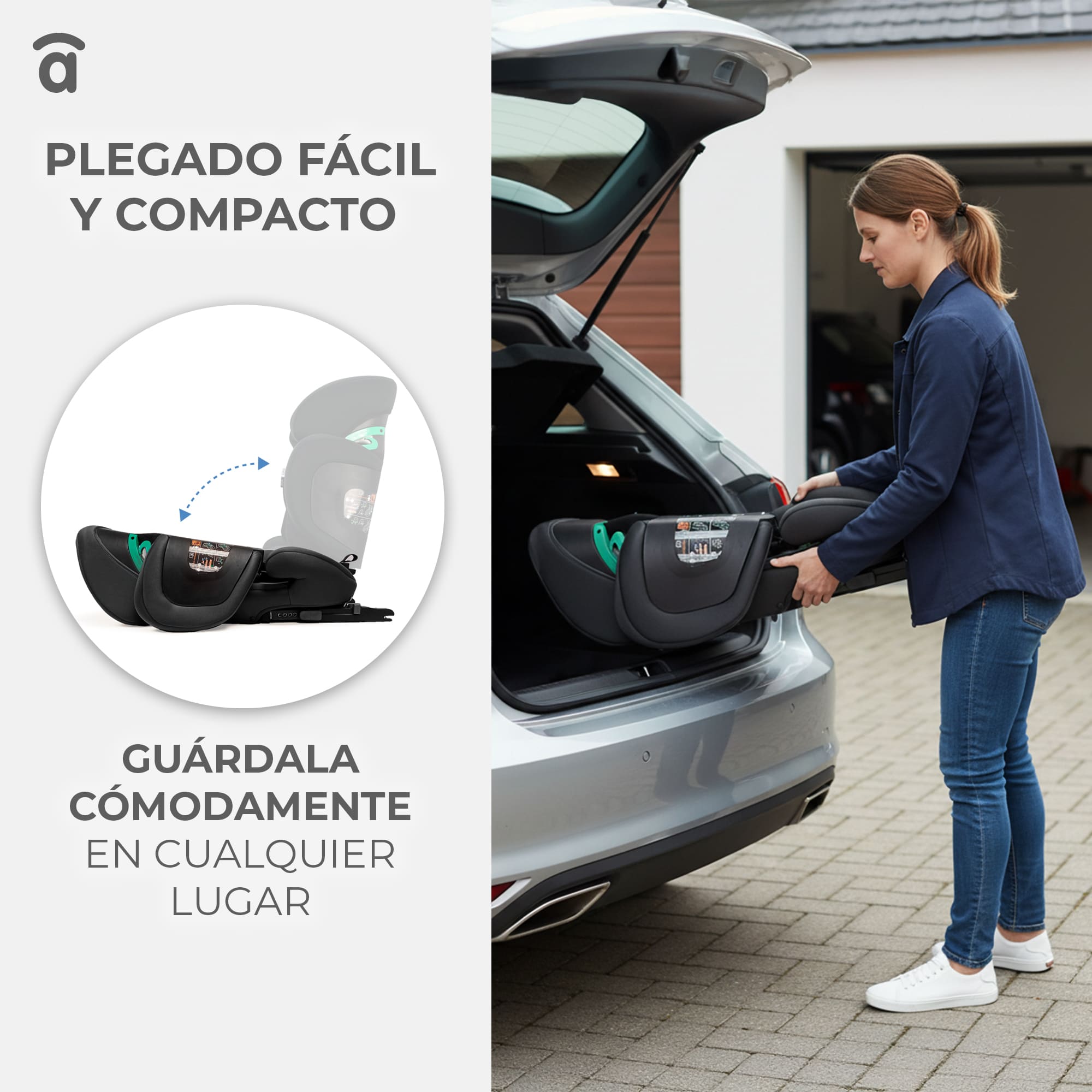 I-Size Poe Fix Gray Car Seat