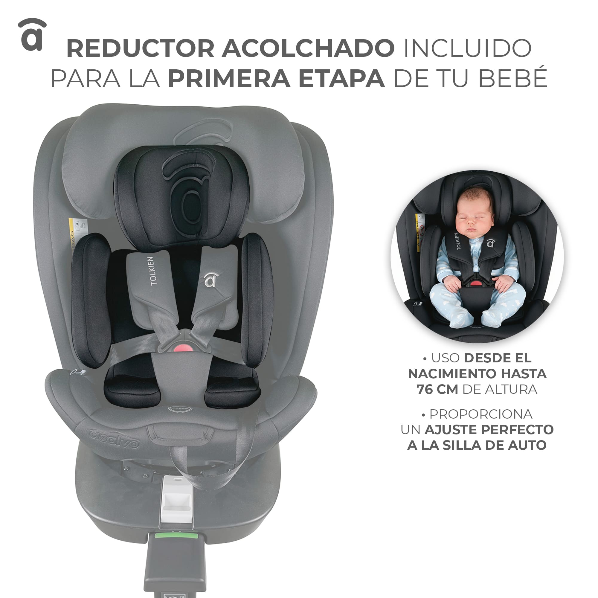 Silla de auto Tolkien negro