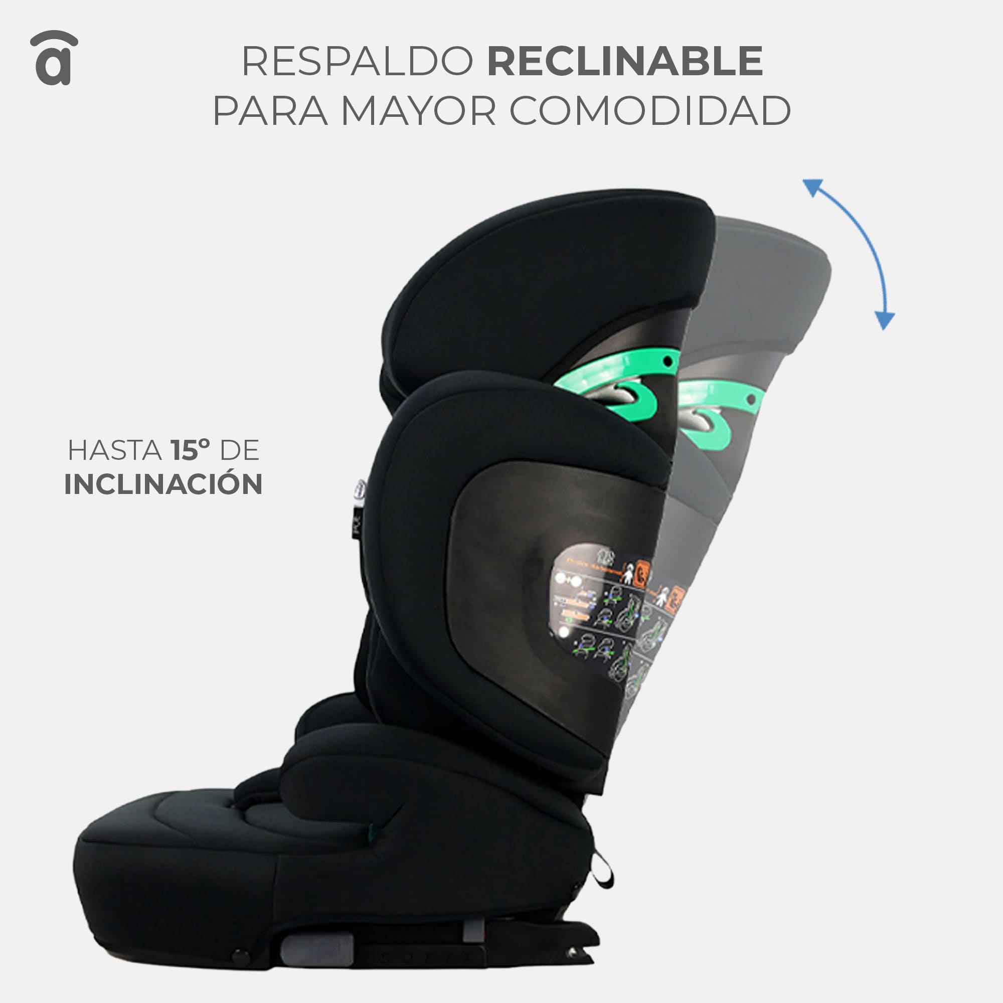 I-Size Poe Fix Gray Car Seat