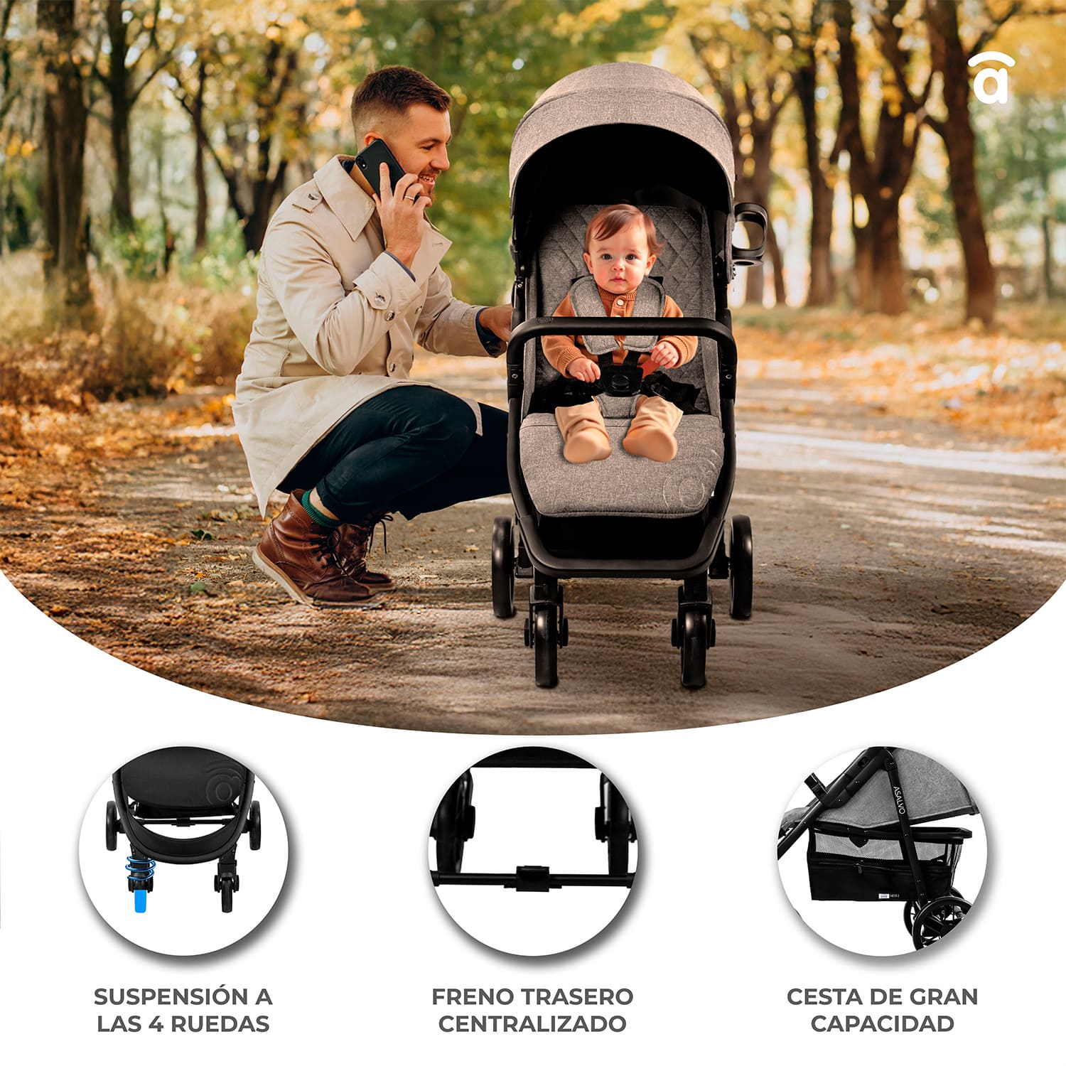 Ness 2 gray stroller