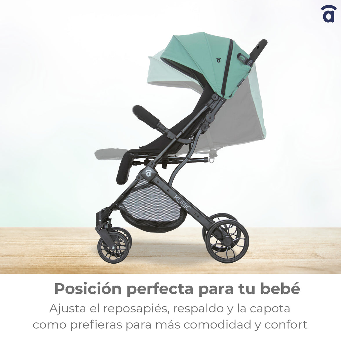Kubic 2 green stroller