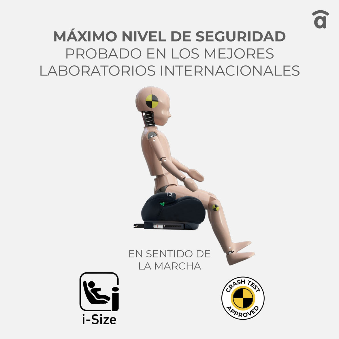 Gray Alzafix I-Size Car Seat