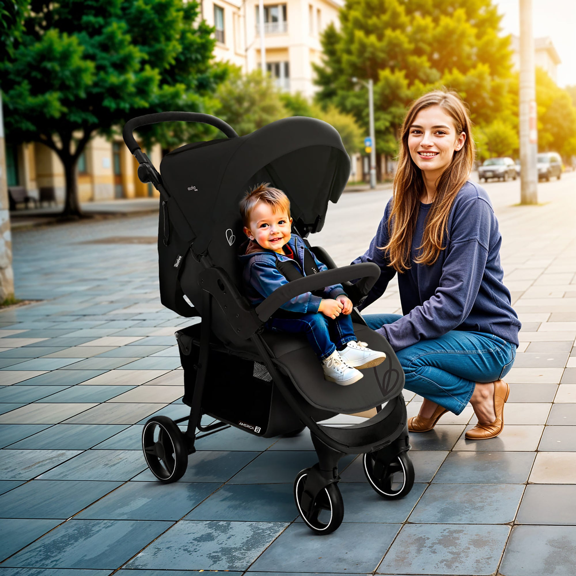 Stroller America 3 black