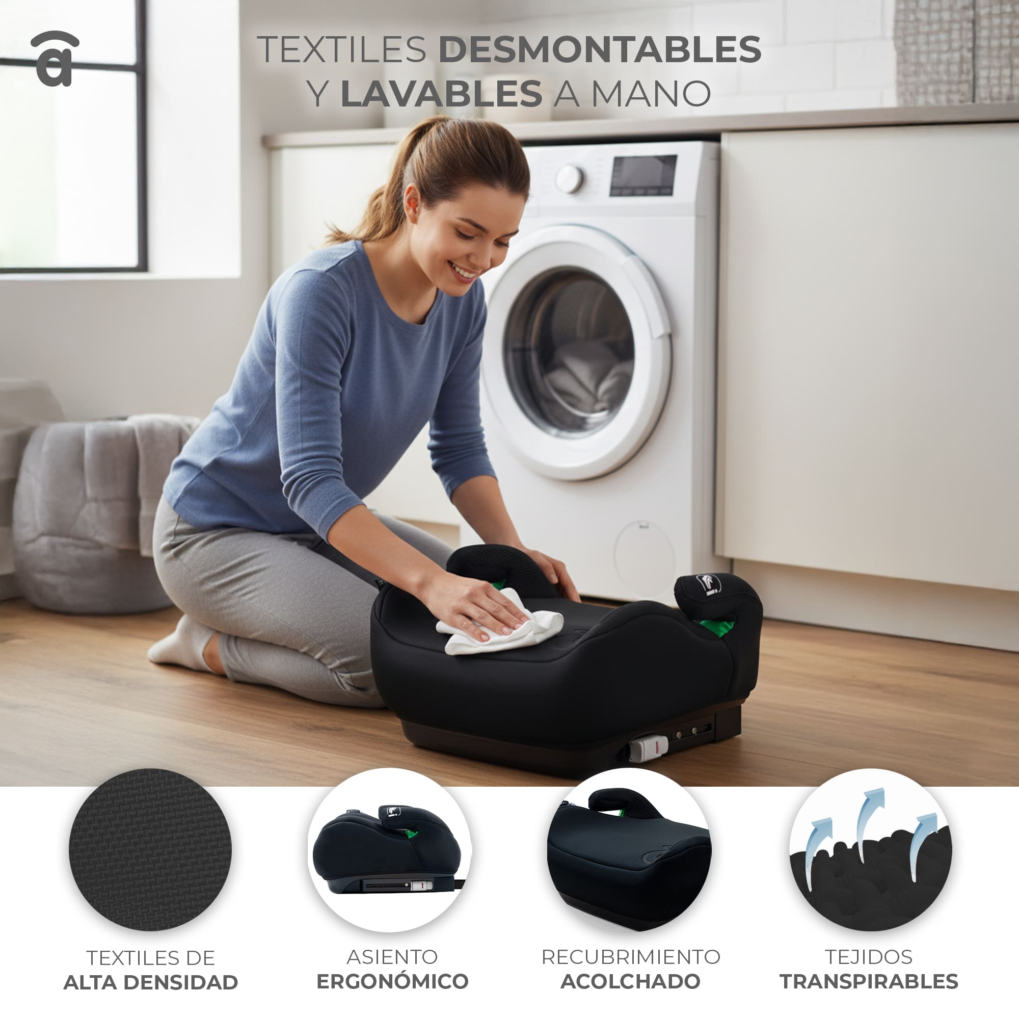 Gray Alzafix I-Size Car Seat