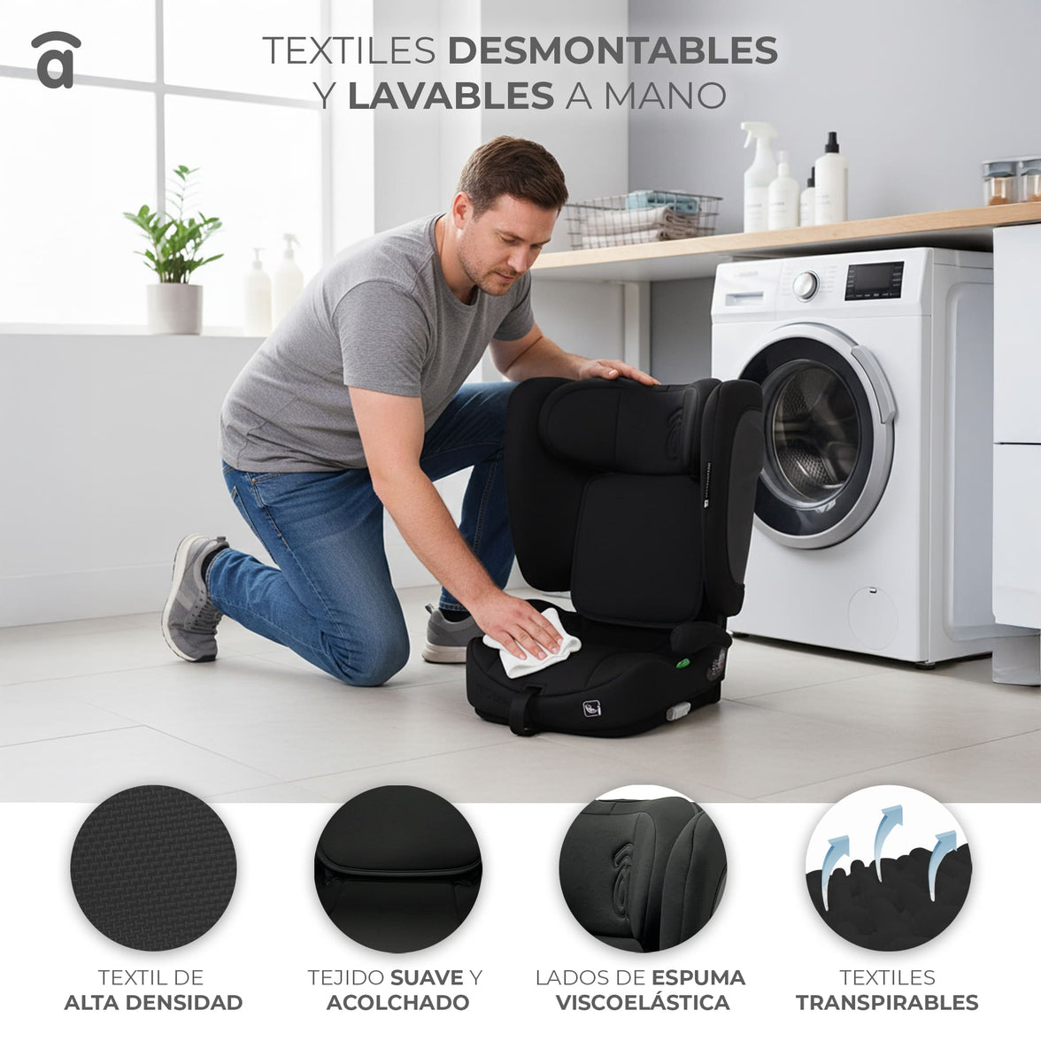 Siège d'auto gris Omniguard