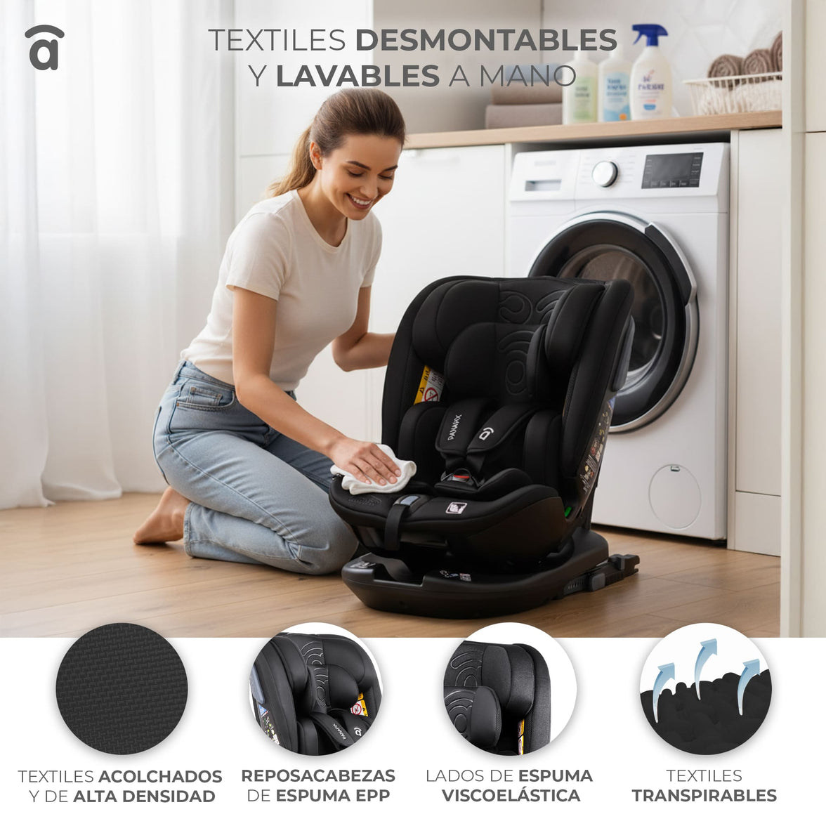 Panafix Gray Car Seat