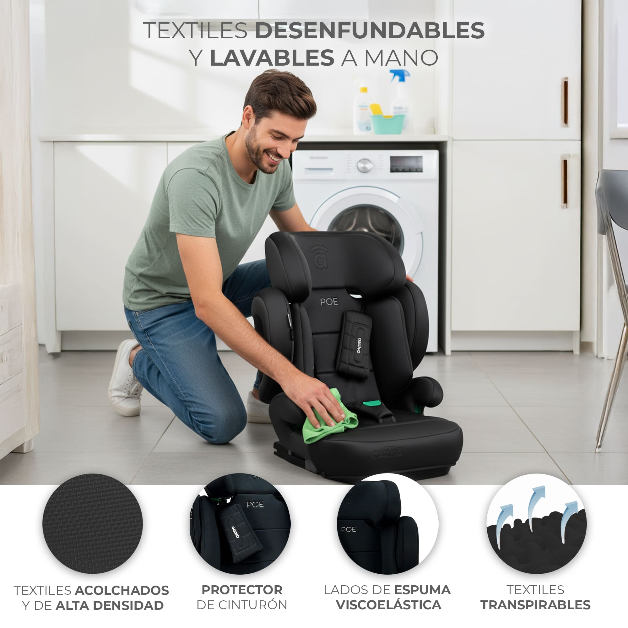 I-Size Poe Fix Gray Car Seat