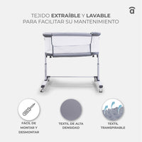 Sky gray co-sleeping mini crib