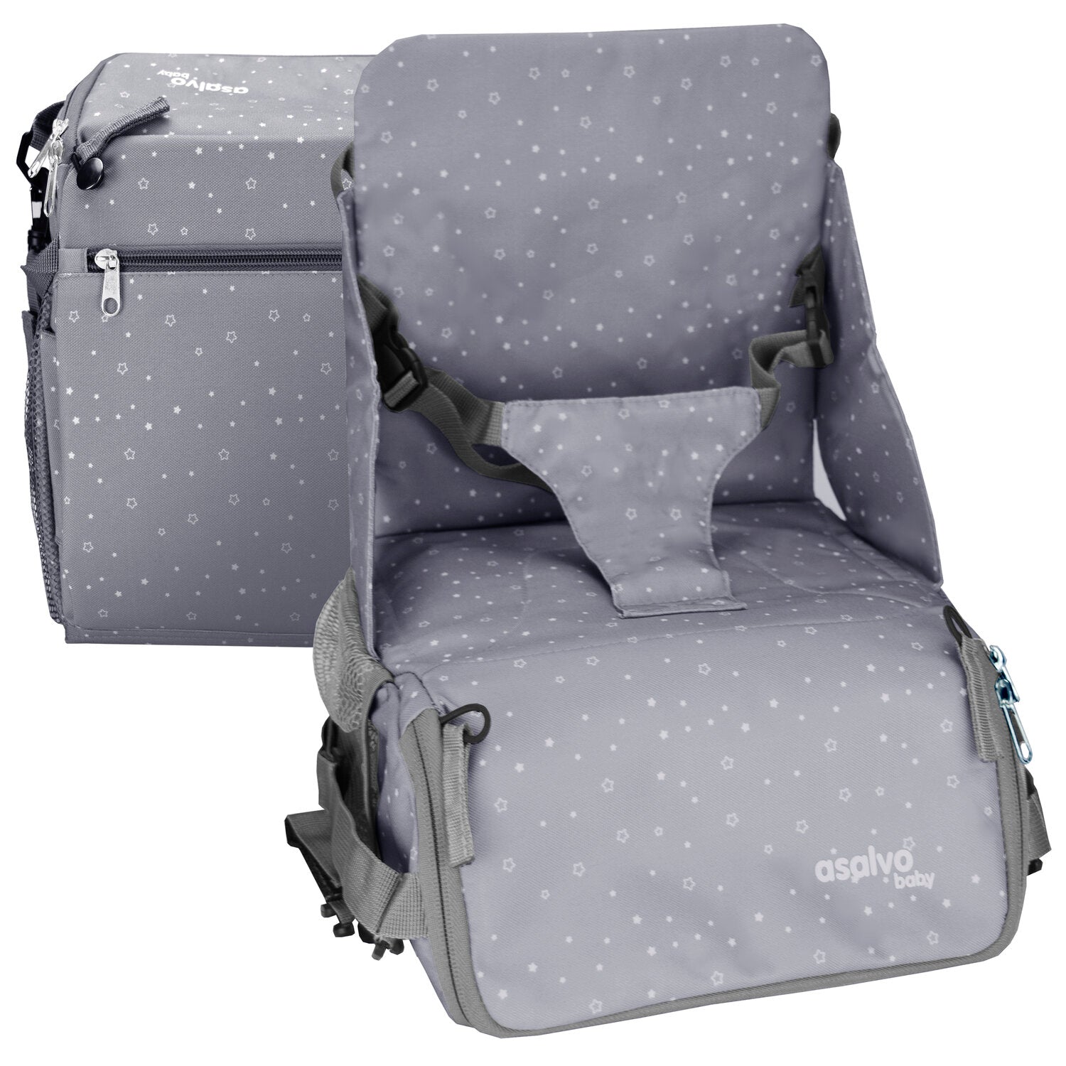 Travel highchair - Gray Stars Hummus Bag