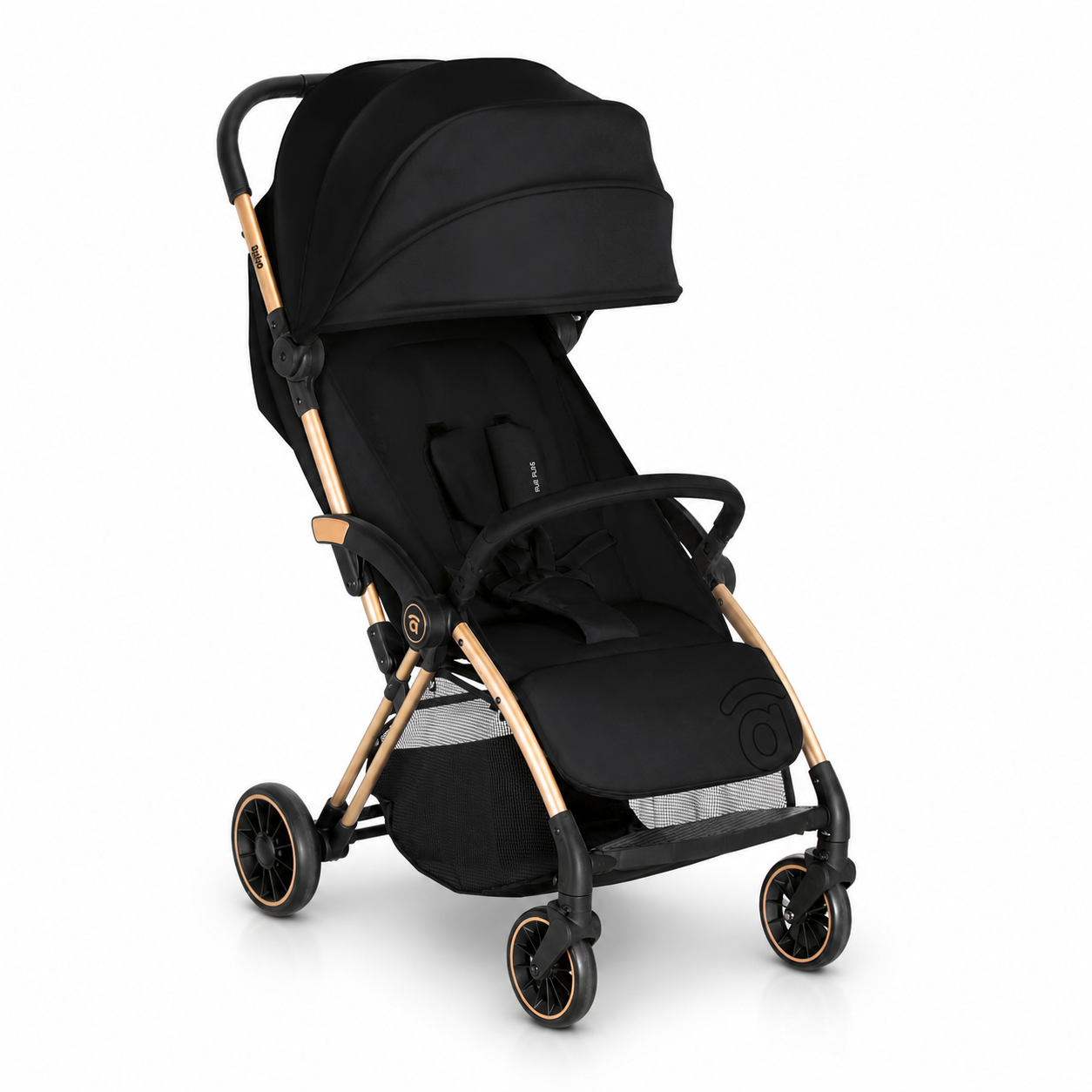 Plis Plas black-gold stroller