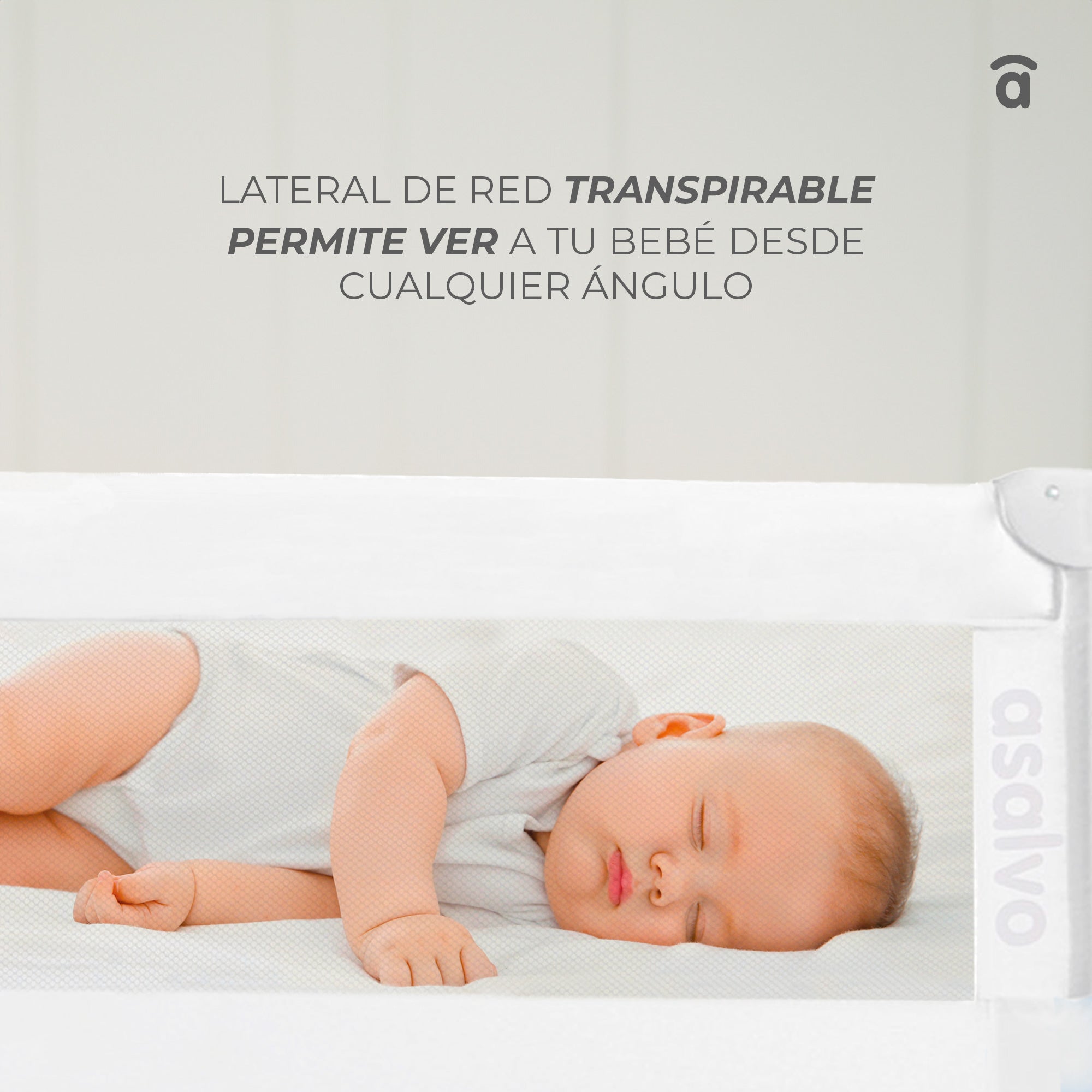 Barrera de Cama de 150cm para cama Standard Blanca