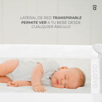 Barrera de Cama de 150cm para cama Standard Blanca