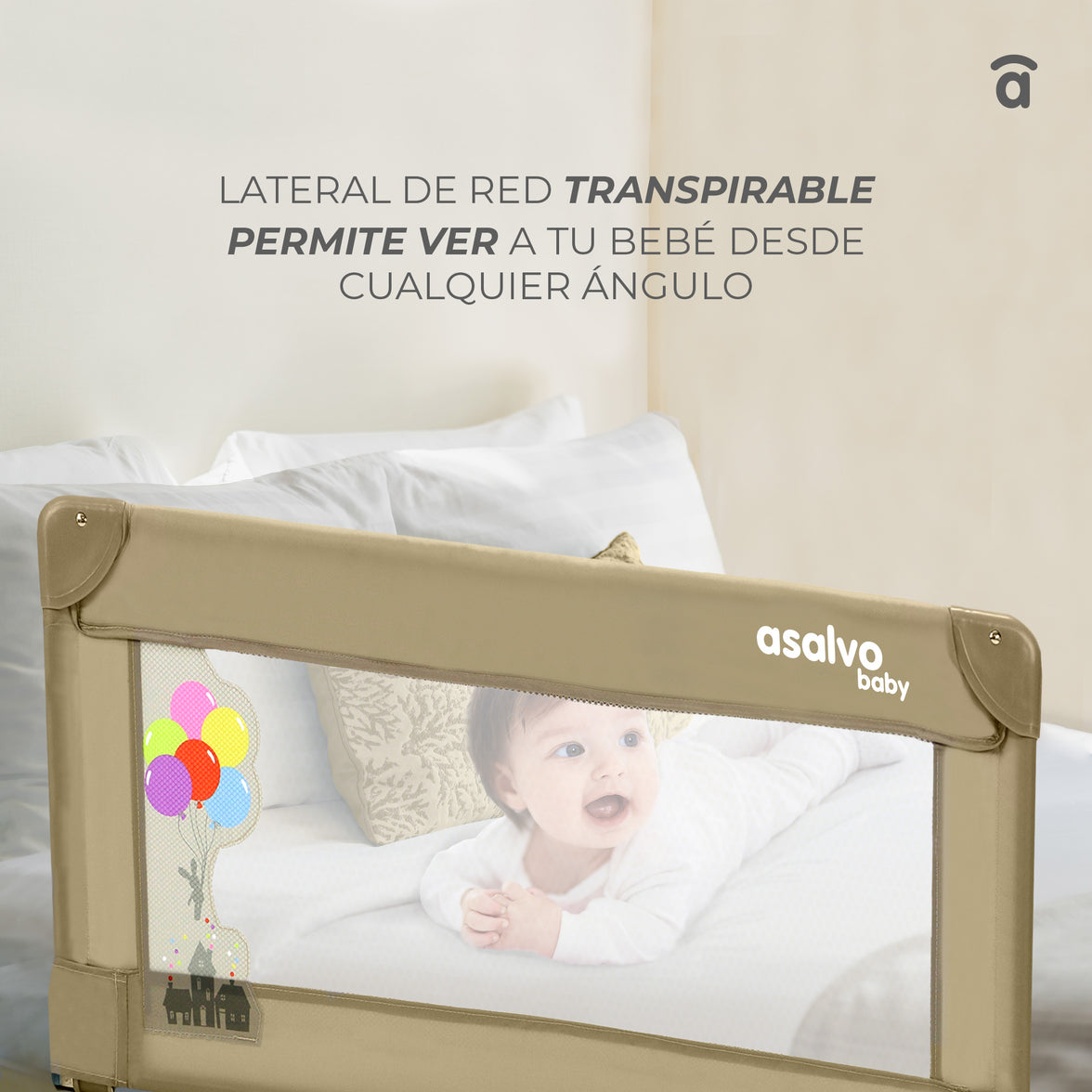 90cm Barrier for Standard Gray Bed