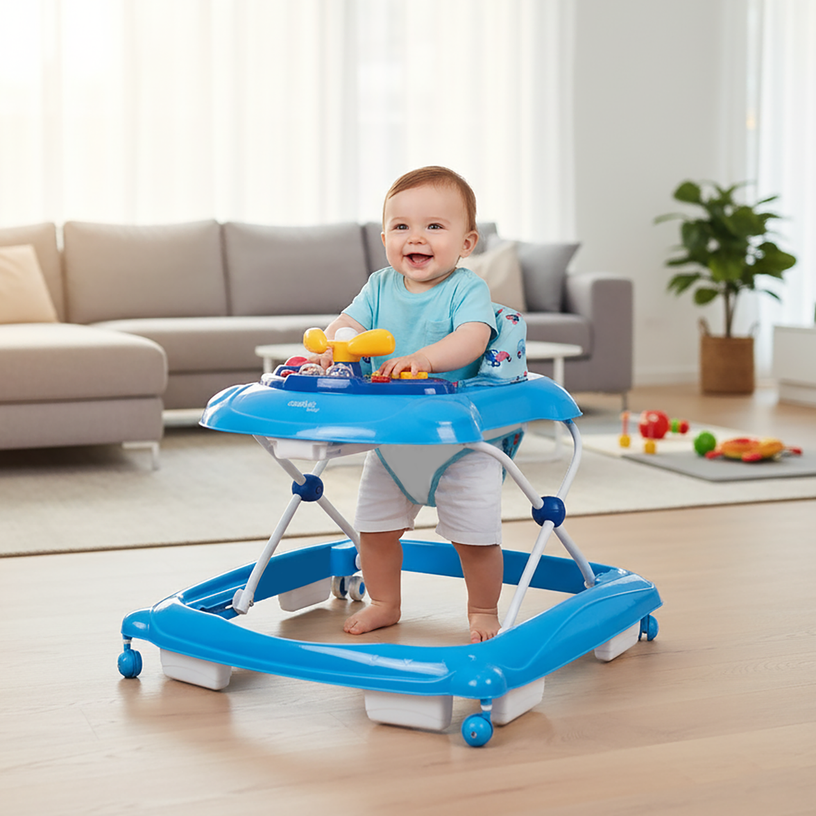 Blue Car Diver Walker