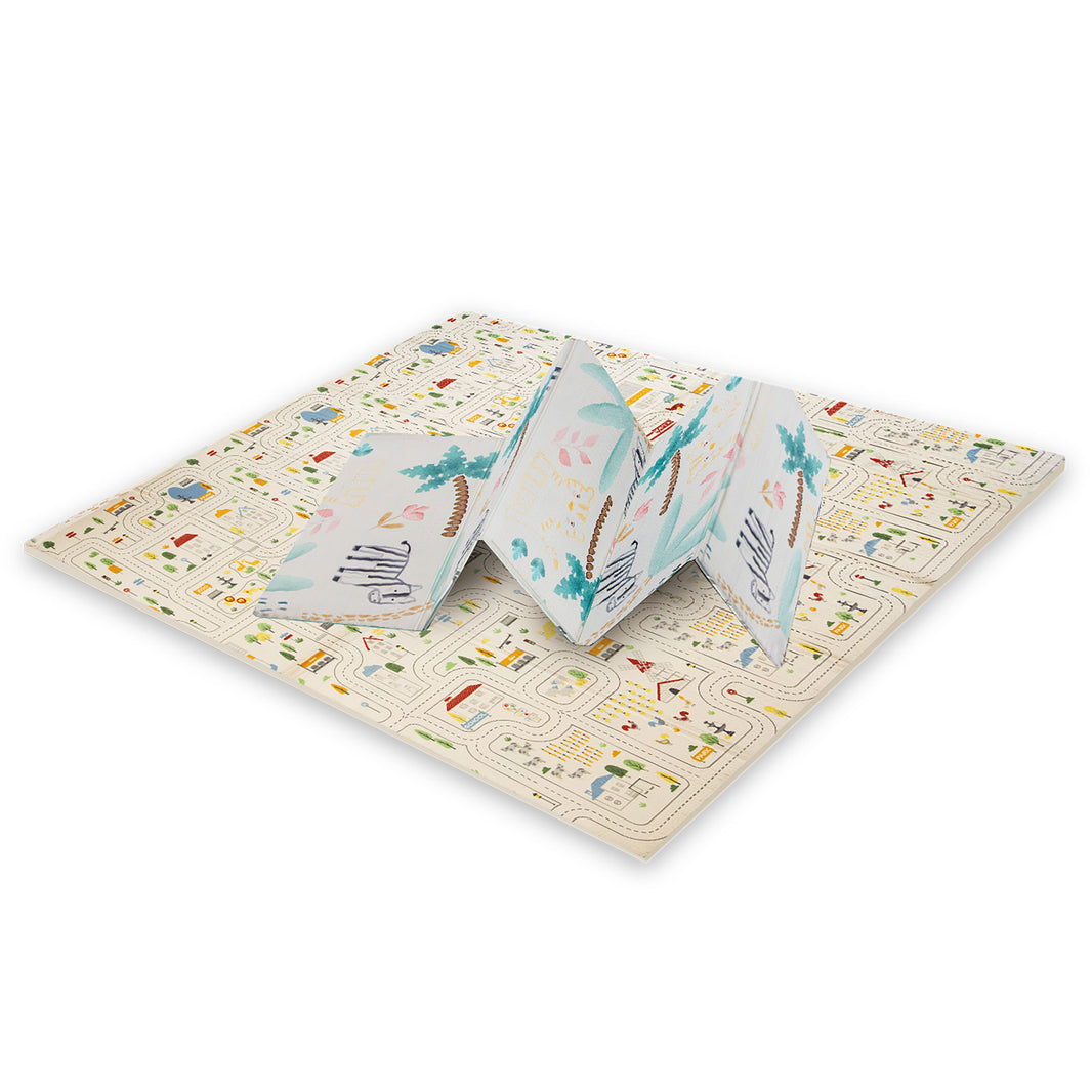 XXL Animals-City Folding Play Mat