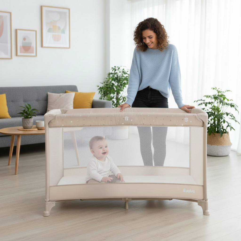 Balearic Travel Crib 2 beige