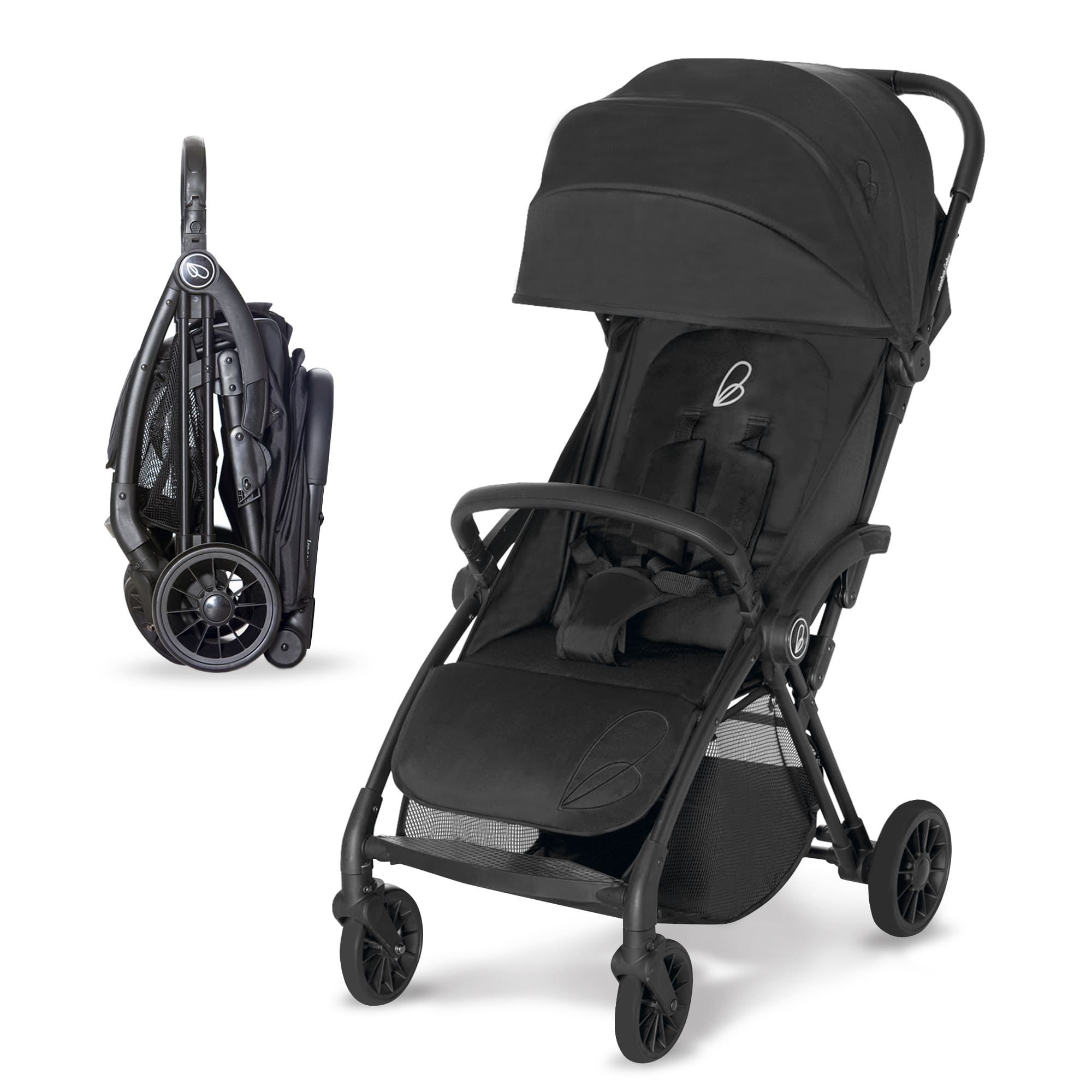 Plis Plas black stroller