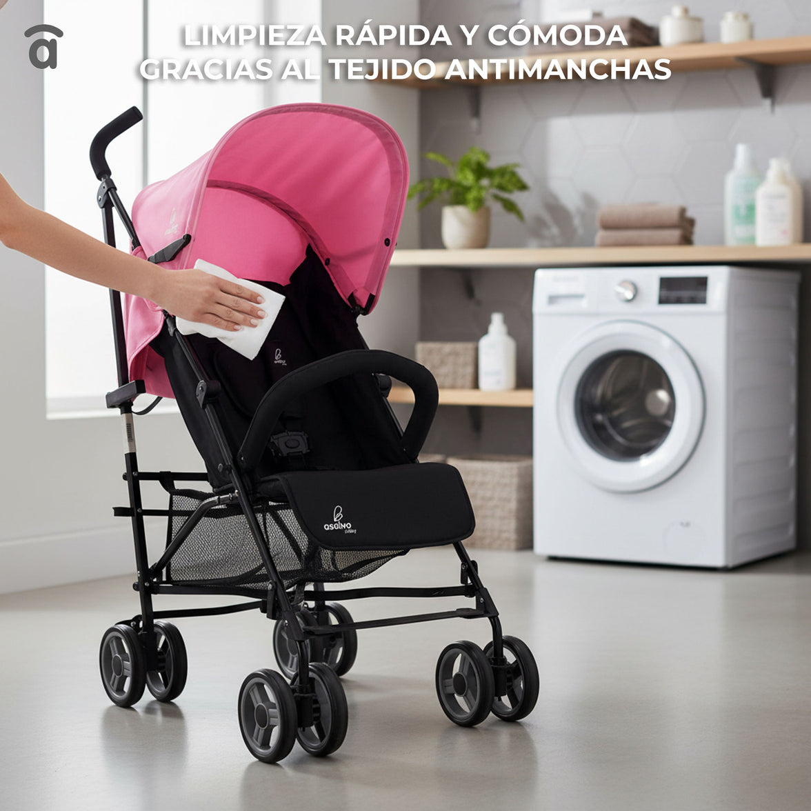 Trotter Plus Stroller Pink-Black