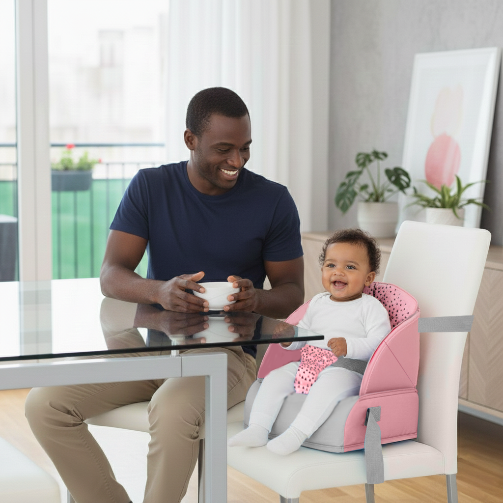 Pink Nordic Travel High Chair