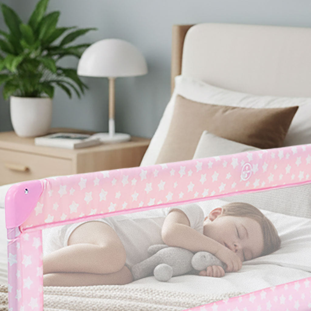 150cm Bed Barrier for Standard Pink Stars Bed