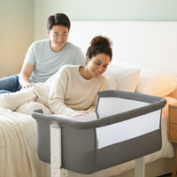 Calm Gray Co-Sleeping Mini Crib
