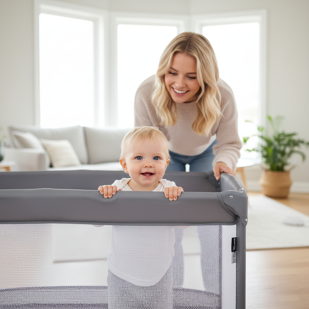 Gray Creta travel cot