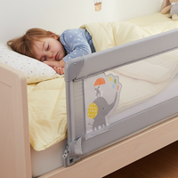 150cm Bed Barrier for Standard Bed Gray Elephant